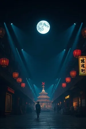 《半城烟雨》竖版海报：青石板巷口的油纸伞