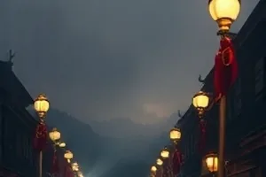 《雾港来信》横版海报：雨夜码头的旧邮筒与远处灯塔